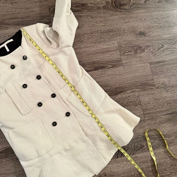 Schumacher Linen Blend Collarless Trench - Picture 2 of 10